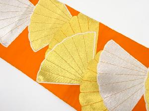 アンティーク　桧扇模様織り出し袋帯（着用可）